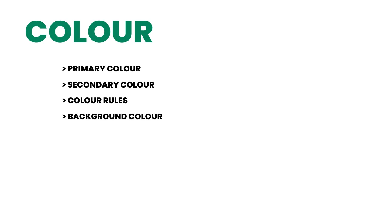 Suggaa brand guidelines page 5: Colour