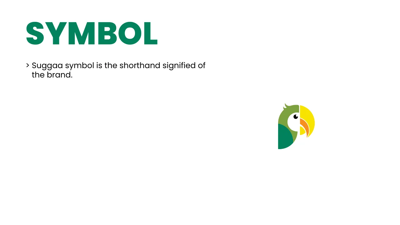 Suggaa brand guidelines page 12: Symbol