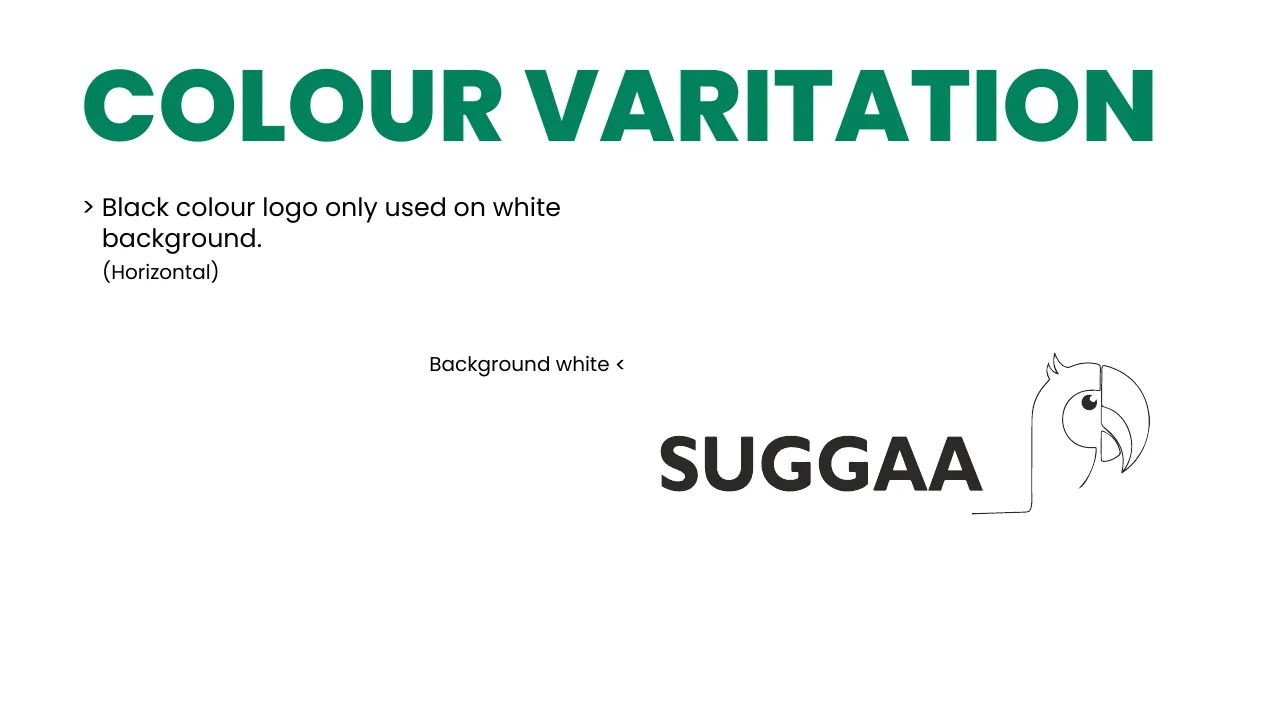 Suggaa brand guidelines page 26: Colour variation