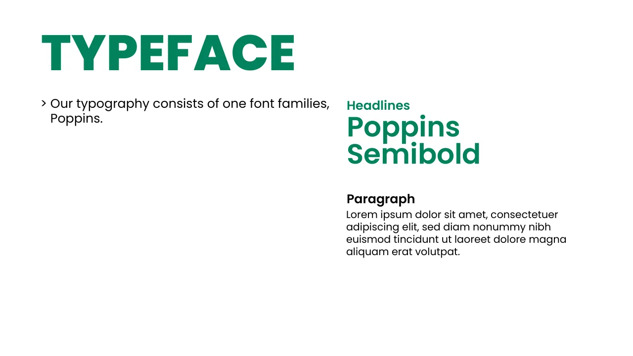 Suggaa brand guidelines page 53: Typeface