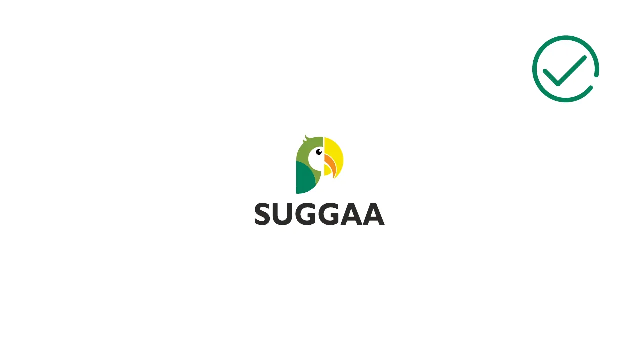 Logo placement example 11: Vertical logo — centred